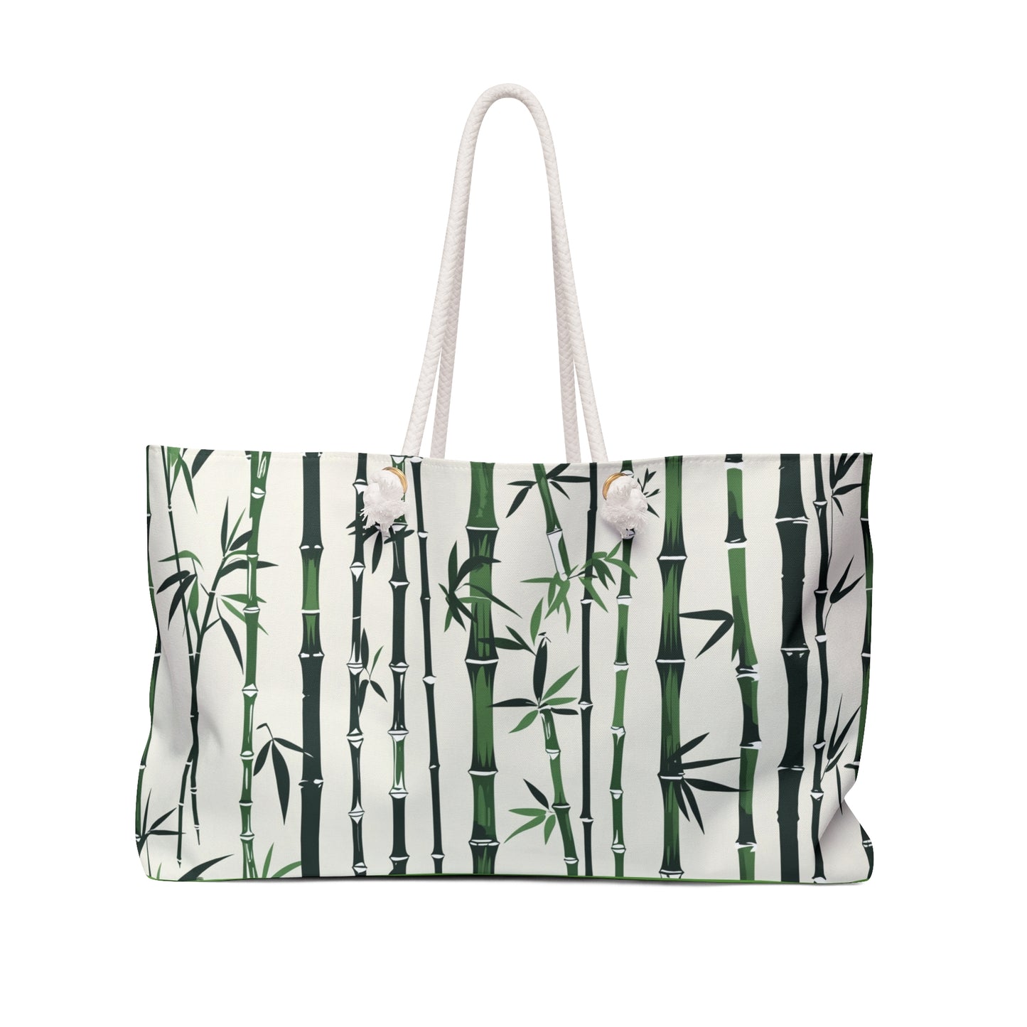 Bamboo Weekender Tote Bag / green bottom