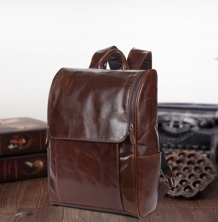 Urban Leather Computer Backpack