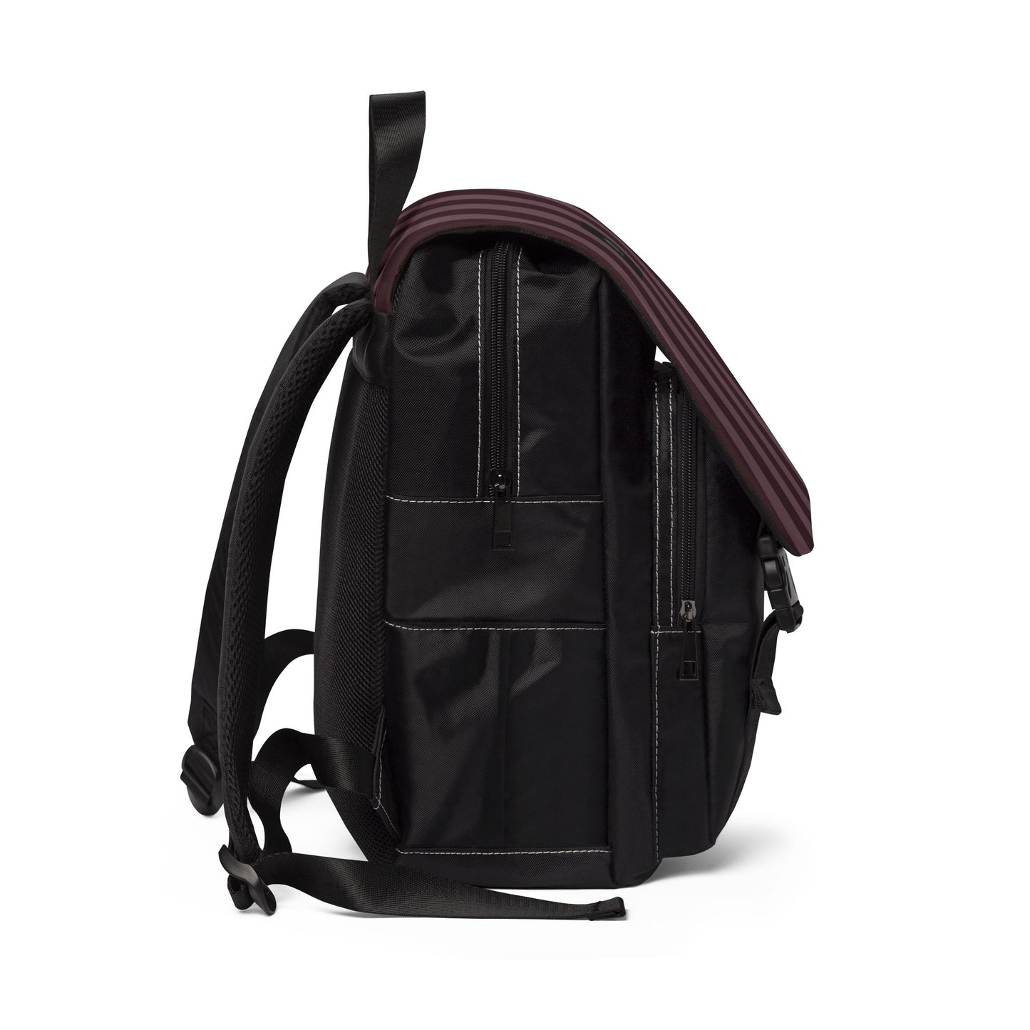 Striped Design Casual Shoulder Backpack