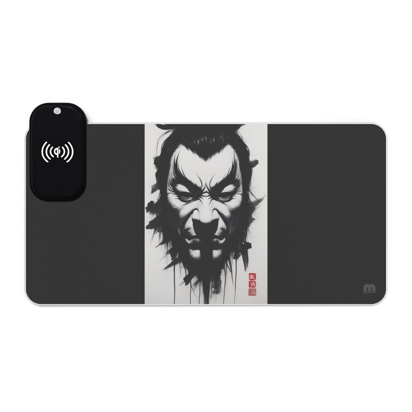 LED Gaming Samurai Mouse Pad, Wireless Charging